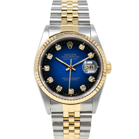 rolex datejust gold blue face|Rolex Datejust blue face price.